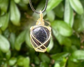 Blue Goldstone Necklace