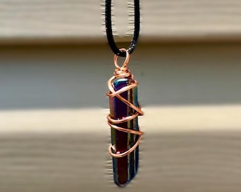 Titanium Aura Quartz Necklace