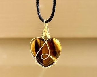 Tiger’s Eye Heart Necklace
