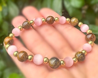 Tiger’s Eye & Cat’s Eye Beaded Bracelet