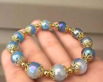 Blue Glass Elegance Bracelet