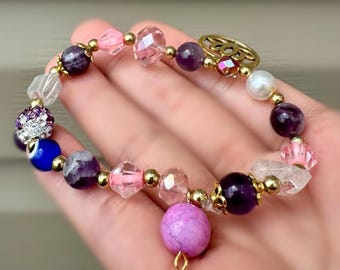 Amethyst Charm Bracelet