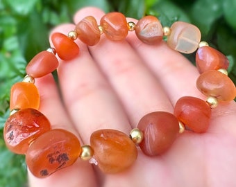 Red Agate Nugget Bracelet