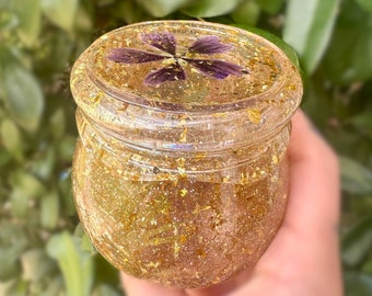 Glittering Gold Trinket Jar