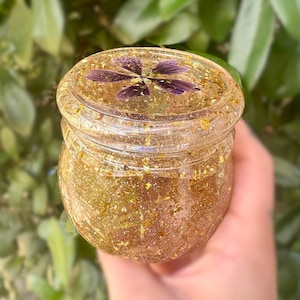 Glittering Gold Trinket Jar, Handmade Resin Jar, Jewelry Storage, Sparkly Decor, Vanity Organizer, Cute Gift for Her