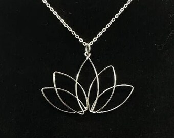 Silver Lotus Necklace