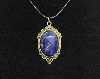 Sunset Sodalite Bezel Necklace