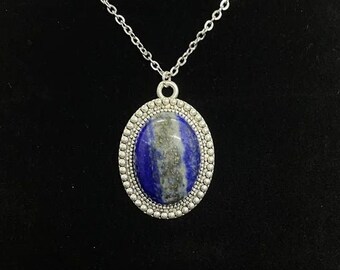 Lapis Lazuli Bezel Necklace