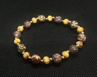Leopard Jasper Stone Bracelet