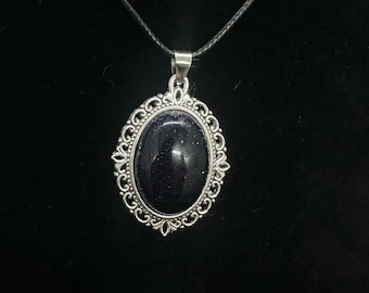 Blue Goldstone Necklace