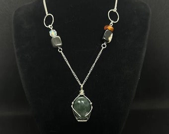 Moss Agate Boho Necklace