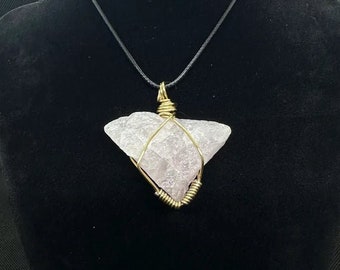 Rose Quartz Chunk Necklace