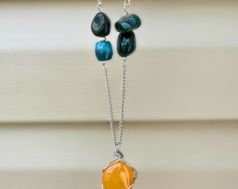 Carnelian Crystal Necklace