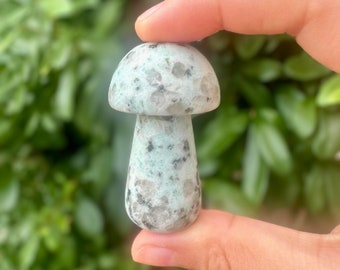 Dalmatian Jasper Mushroom Carving