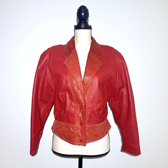 Vintage Red Leather Jacket