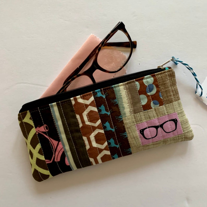 Eyeglass Case / Sunglasses Pouch With Zipper Handmade With Etsy