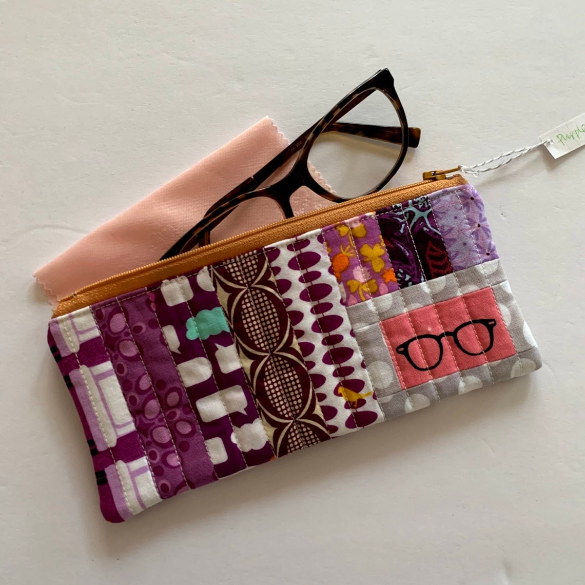 4 Étuis à Lunettes Souples - Pochette Portable En Cuir PU Avec Chiffon - Pour Lunettes De Soleil Ou De Vue