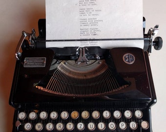 Poésie à la machine à écrire sur mesure / Poésie dactylographiée à la main / Art à la machine à écrire / Citation personnalisée / Poème personnalisé