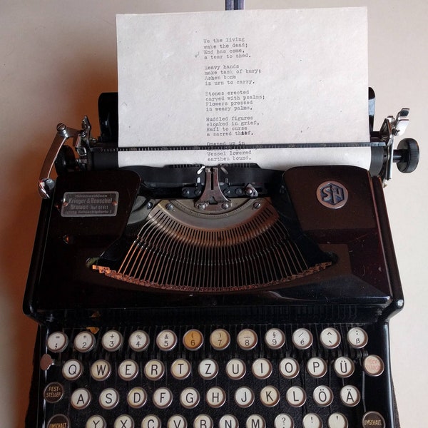 Custom typewriter poetry / Hand-typed poetry / Typewriter art / Custom quote / Personalized poem