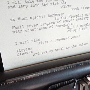 Custom typewriter poetry / Hand-typed poetry / Typewriter art / Custom quote / Personalized poem image 7
