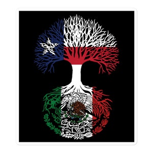 Texas Born Mexican Roots Bubble-free stickers