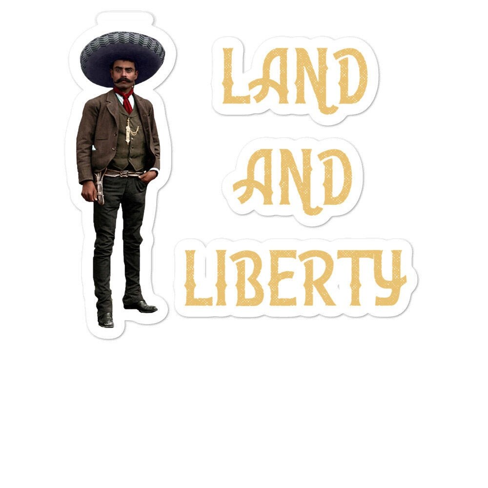 Emiliano Zapata Inspirational Quote Regarding Land and Liberty Bubble