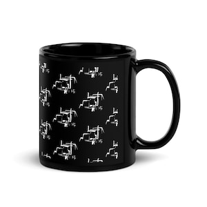 Semi Truck Silhouette Mug Perfect for Truckers and Transportation Enthusiasts Black Glossy Mug