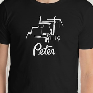 18 Wheeler Peter bilt Semi Truck Shirt for Truck Drivers Who Love OTR Short-Sleeve Unisex T-Shirt Short-Sleeve Unisex T-Shirt