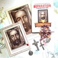 HOLY FACE of JESUS Starter Set with Glass Chaplet, Holy Face Cross, Holy Face Medal, Reparation Booklet of Prayers, 5x7 Print, & Prayer Card