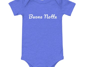 Buona Notte (Good Night) Italian Baby One-Piece Bodysuit