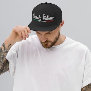 Openly Italian Proud Italian - Italian American Pride Flat Brim Cap