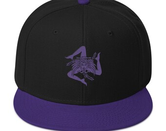 Purple Trinacria Snapback Hat