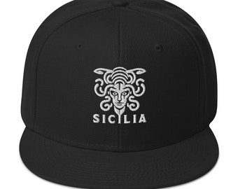 Sicilia Medusa Snap Back Cap