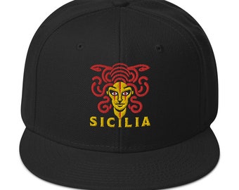 2-Color Sicilia Medusa Snapback Hat