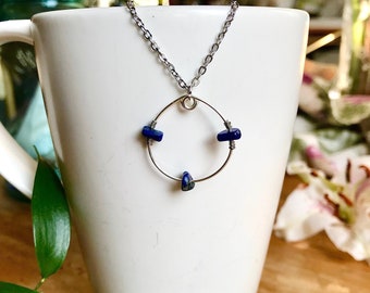 Lapis Lazuli Circle Necklace