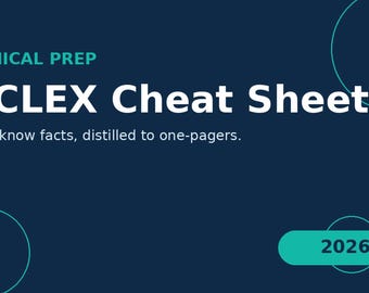Nursing Cheat Sheets NCLEX 2026 | Pharmacology, Med Surg & Lab Values Study Guide PDF Bundle