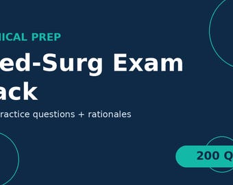 Guía de estudio para el examen NCLEX de Medicina y Cirugía 2026 / Preguntas de práctica de Medicina y Cirugía con explicaciones (PDF)
