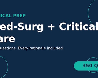Med Surg and Critical Care NCLEX Bundle 2026 | Practice Questions with Rationales Study Guide PDF