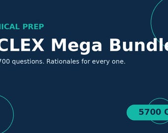 NCLEX RN Practice Questions 2026 | 5700 Mega Bundle with Rationales, Study Guide PDF, Cheat Sheets & Planner