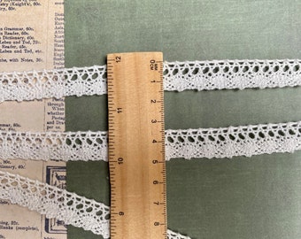 7.5M/10M Milk White Cotton Crochet Lace 15mm width