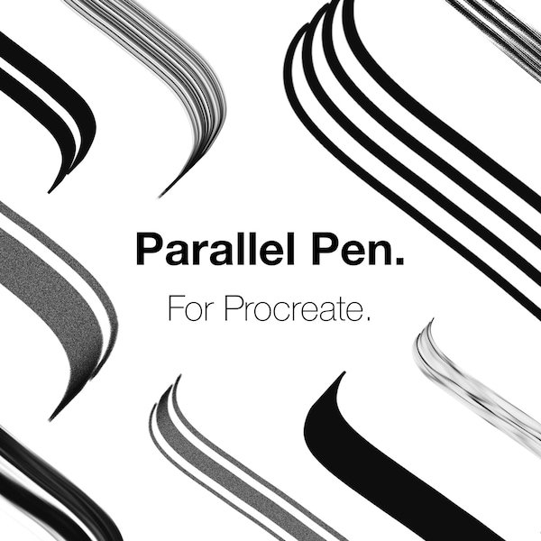 Procreate Parallel Pen Brush Etsy
