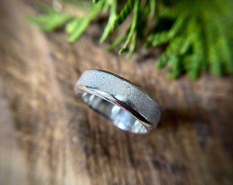 Sterling silver handmade heavy solid band