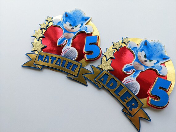 Sonic the Hedgehog Cake Topper, Sonic the Hedgehog Shaker Cake Topper,  Sonic, Super Sonic 