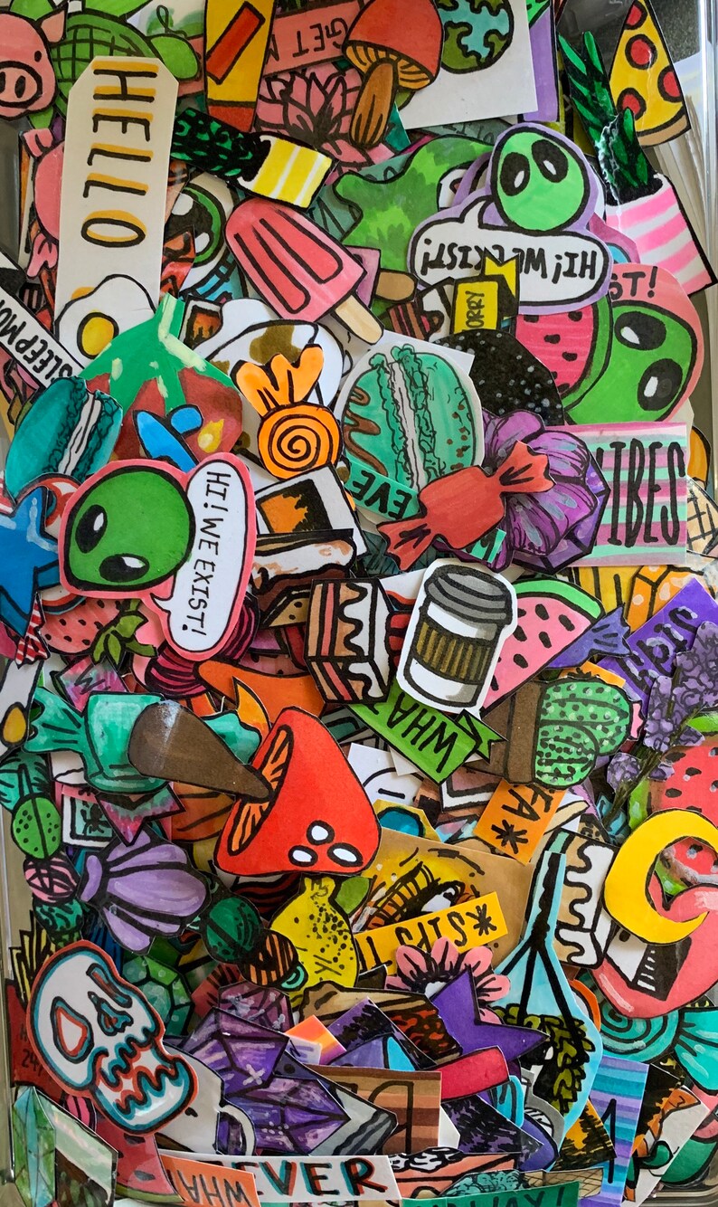 random-small-stickers-sticker-pack-etsy