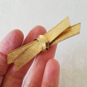 Vintage Gold Bow Pin Brooch