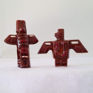 Vintage Totem Poles Salt and Pepper Shakers