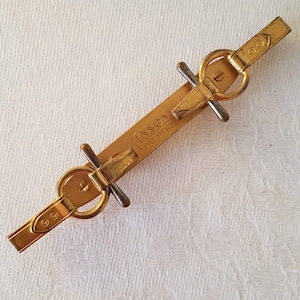Vintage Stirrups Tie Clip, Tie Bar, Signed Anson