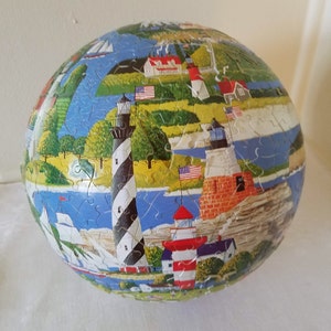 Incredible 3-D Plastic Spherical Lighthouse Puzzle, 540 Piece Puzzle