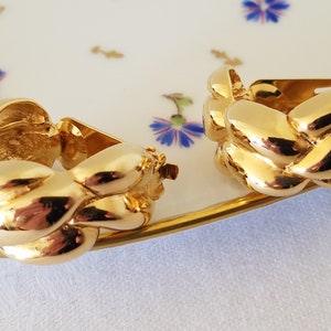 Vintage Les Bernard Chunky Gold-tone Clip-on Earrings image 6