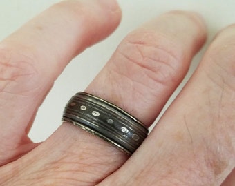 Vintage Sterling and Gold Manila Ring From the Philippines